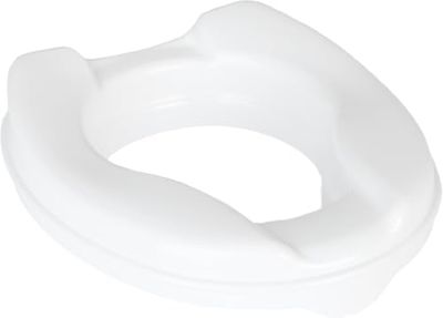 Homecraft Raised Toilet Seat 2 Inch (5 cm) – Toilet Riser for Elderly, Disabled and Post Surgery Recovery – Lightweight, Hygienic Bathroom Aid – Fits Standard Toilets – 190 kg Capacity, White
