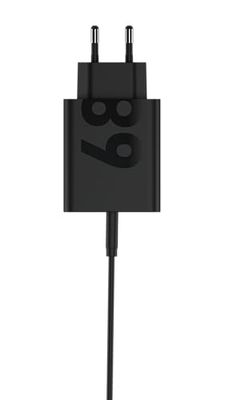 Motorola Ładowarka Turbo Power 68W, uniwersalna ładowarka USB typu C, kabel w zestawie, oryginalna ładowarka Motorola Charger, matowa czerń