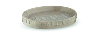 Kela Bagno Blocco Sapone Titolare, Porcellana, Grigio, 13 mm X 10 mm