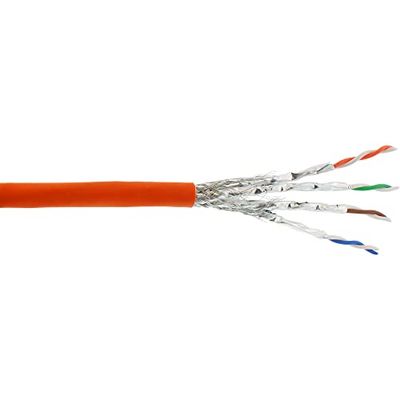InLine 70500I Câble de pose Cat.7a, S/FTP (PiMF) 4 x 2 x 0,58 AWG23, 1200 MHz, sans halogène, orange, 500 m