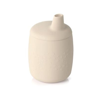Jané Silicone Learning Cup, Anti-Spill, Easy Suction, Convertible into Cup, BPA Free, Antibacterial, Beige