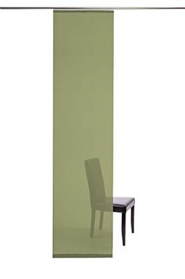 Homing Semi-Transparent Panel Curtain Plain Sliding Curtain Green (Pack of 1) Living Room Bedroom Children's Room 245 x 60 cm