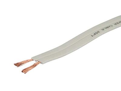 Monoprice Planate Series 111937 Fil de haut-parleur plat en cuivre pur 16 AWG, 75 m