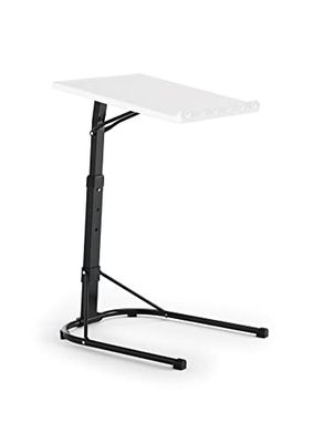 KITHOME - Mesa Plegable Auxiliar con Altura Ajustable, 43x43x63/68/73cm, Blanco