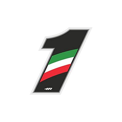 Quattroerre Racing Number Flag 1 Mini, 3 x 2.5 cm