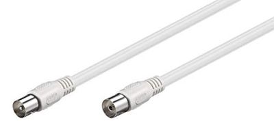 Goobay 66612 Antenna cable (class A >85 dB) 2x shielded - Coaxial male > Coaxial female (fully shielded)