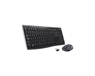 Logitech MK270 combo, French Wireless, Black, 1070335 (Wireless, Black Mouse and keyboard AZERTY)