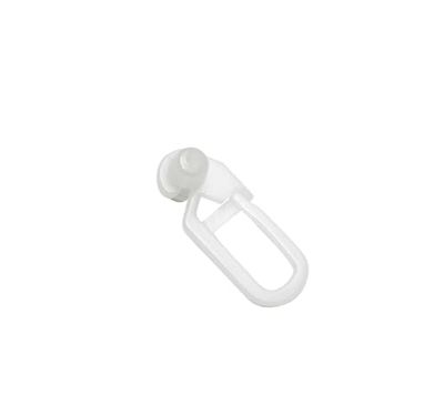 GARDINIA Anillas para Cortina Thasos, 20 Piezas, para Juego de Barra de Cortina Thasos con cojinete Interior, plástico, Blanco