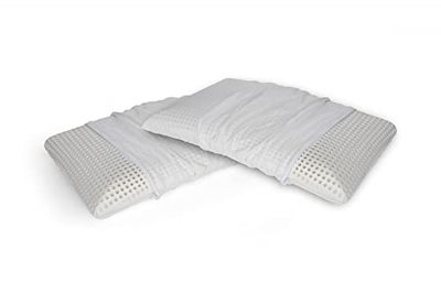 Talamo Italia - Lot de 4 oreillers pour lit, 100% Made in Italy, Oreiller Savon Amovible en Mousse à memoire de Forme perforée, Hypoallergénique et Respirant, Respirant, 70x40xh14 cm