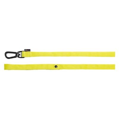 JACK AND VANILLA, Correa para Perro, Modelo Comfort Tube Nylon, Color Amarillo, Talla L, 25 mm x 122 cm