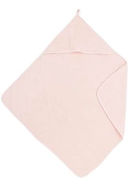 Meyco Baby Uni Serviette éponge à Capuche, Serviette de Bain (en 100% Coton, merveilleusement Doux, qualité supérieure, Absorbant l'humidité, Taille : 75 x 75 cm), Soft Pink