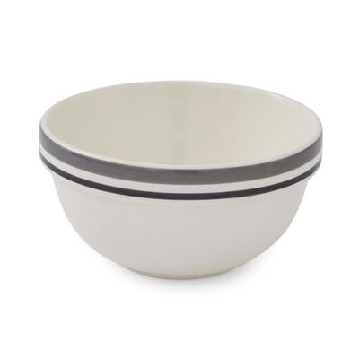 Potter's Stripe Set of 4, 5 Inch Stacking Bowls, Grey