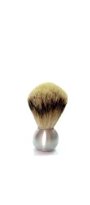 Golddachs - Pennello per rasatura con manico d'alluminio, 100% setole di tasso