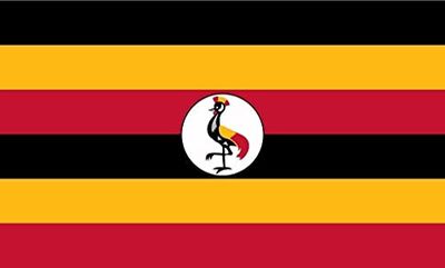 Shatchi 11657-FLAG-UGANDA-53 5ft x 3ft Oeganda Oegandese 90 x 150 cm Land Nationale Vlaggen Indoor Outdoor Polyester met Oogjes, Multi