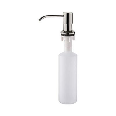 Ibergrif M34027A, Distributeur de Savon pour Évier de Cuisine 500ML, Diffuseur Pompe Liquide, Caché Distributeur Liquide Vaisselle, Nickel brossé, Gris