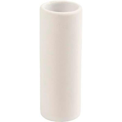 Vaas, wit, H: 11 cm, d 4 cm, 1 stuk/ 1 Pq.