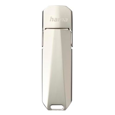 Hama Uni-C Deluxe Clé USB 3.1 - Flash Drive 64 Go, Vitesse jusqu'à 70 Mo/s, Clef avec connecteur USB C, pour PC/Mac - Argenté