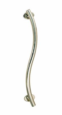 Homecraft Grab Rails with Polished Stainless Steel, Safety Support Grab Bar for Bathroom and Around the Home, Mobility Aid for Elderly, Disabled, and Handicapped, Curved, 610 mm