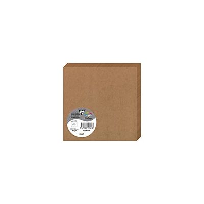 Clairefontaine - Ref 29028C - Pollen Kraft Folded Card (Pack of 25) - 135 x 135mm in Size, 210gsm Card, Acid Free, Laser & Inkjet Printer Compatible - Kraft Finish