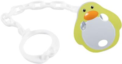 Kunststof, BPA-vrije, wasbare en herbruikbare babyfopspeenclip in de vorm van een pinguïn met ketting