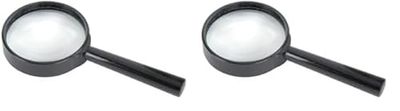 Mercury | Handheld Magnifying Glass | 6 x Magnification, Black (Pack of 2)