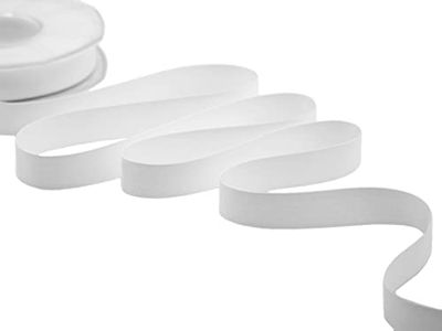 Furlanis - Polycoton, Ruban Décoratif pour l'Emballage, Faveurs, Tissu Italien - Blanc Optique, 15 mm x 25 m
