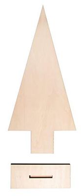Rayher Wooden Christmas Tree, FSC Mix Credit, Natural, 34.5 x 61 cm, 2 Pieces, 1 Set, 34,5x61 cm, 62978505