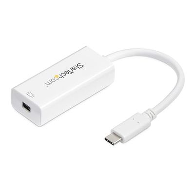StarTech.com Adaptador USB C a Mini DisplayPort, 4K 60Hz, Blanco, Adaptador USB 3.1 Tipo C a Mini DP, Versión Mejorada es CDP2MDPEC (CDP2MDP)
