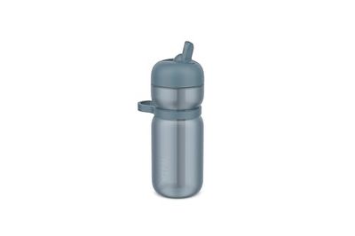 Mepal Butelka Sportowa Flip Sport, Szczelność w Pozycji Zamkniętej, Uchwyt do Przenoszenia i Wygodna Rękojeść, Wbudowana Słomka, Butelka na Wodę, 600 ml, Frost Blue