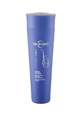 BIOPOINT Control Curly Shampoo Attivaricci Anticrespo - Idrata E Definisce I Capelli Ricci, Rendendoli Brillanti E Leggeri, Viola, Floreale, 200 Millilitro
