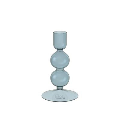 like. by Villeroy & Boch - Like Home Ice Candleholder Blue, Elegant Glass Candleholder for Taper Candles, Home Decoration, Modern Design, Candleholder Decoration, Borosilicate Glass