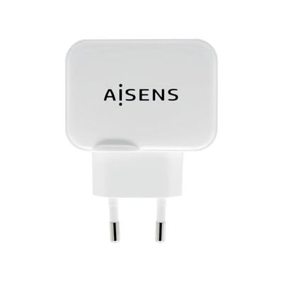 VoltShine Cargador USB de Pared 17W 5V 3.4A 2xUSB con Control AI, Ideal para Cargar Dispositivos electrónicos de Forma eficiente.