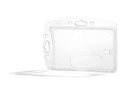 Durable ID Pass Holder | Holds 1 ID Card in Format 54 x 85 mm | Pack of 1 | Transparent | Ideal for Access Control Areas