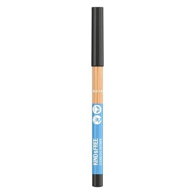 Rimmel London Kind & Free Clean Matita occhi, Texture Cremosa, Colore ricco, Formula vegana - 001 - Pitch, 1.1g
