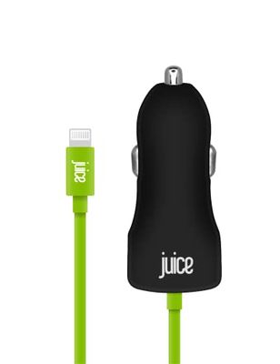 Juice 20W Integrated Lightning Char Charger, Apple Lightning Car Charger, MFI Certified, Power Delivery - iPhone 14, 14 Pro, 13, 13 Pro, 12, 12 Mini, SE, 11, XS, XR, iPad, Airpods Pro