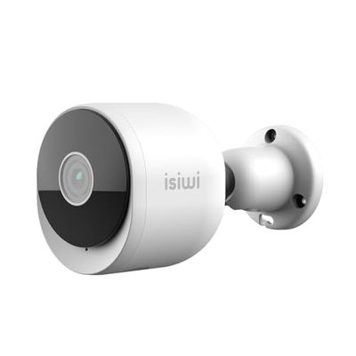 Isiwi Pik Telecamera IP wiFi da esterno sorveglianza. Rilevazione di movimenti e suoni, Audio bidirezionale,IP65,SD Card,Visione Notturna,IR LED, Compatibile con Alexa/Google, 3MP (ISW-BFEP3MP)