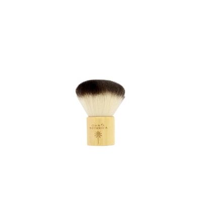 OMNIA BOTANICA - Pennello Kabuki - Polvere viso - Trucco - Setole vegane - Legno certificato FSC