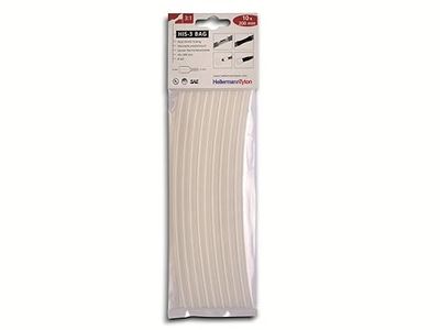HellermannTyton 354496 308-30615 assortimento di tubi termoretraibili trasparenti, 6 mm, 3:1, 10 pezzi