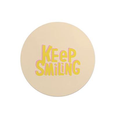Questo Casa, Round Digital Printed Mouse Pad, Non-Slip Base, for Office and Home, Diameter:22cm