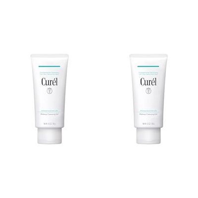 Curel Makeup Remover Cleansing Oil Gel for Dry, Sensitive Skin, 130ml (Pack of 2)
