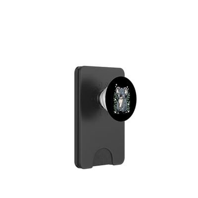 Koala Cartone Animato con Fiori PopSockets PopWallet per MagSafe