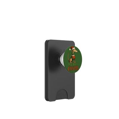 Merry Christmas Greyhound Festive Holiday Winter Dog PopSockets PopWallet for MagSafe