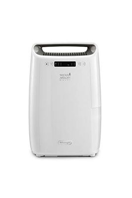 De'Longhi Tasciugo AriaDry Multi Dehumidifier DEXD214RF, Portable Dehumidifier with 3-Action Filtration, Dry Function, 14L/Day Moisture Absorption, R290, Removable Tank, White
