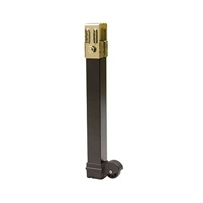 Amig - Black Square Steel Slatted Base with Wheel with Gold Clamp - 270 x 30 x 30 mm - Load Capacity 30 kg/Feet | Robust and Easy to Install