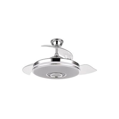 Eden pulse Chromen ventilator met 3 uitklapbare vleugels, 32/47 x 50/108 cm, met Bluetooth-luidsprekers, kleuren + RGB