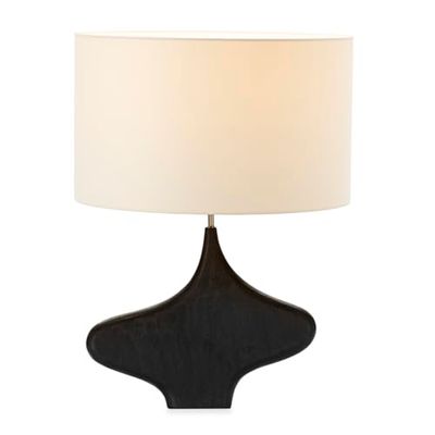 LAMPARA SOBREMESA 48X8X49,5 MADERA NEGRO/SIN PANTALLA
