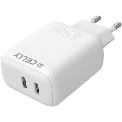 CELLY Travel Charger 2 USB-C 45W Marca