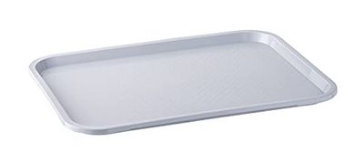 APS Fast Food Tray, Plateau de Service incassable et Lavable au Lave-Vaisselle, Made in Germany, 35 x 27 cm, Hauteur 2 cm, Gris