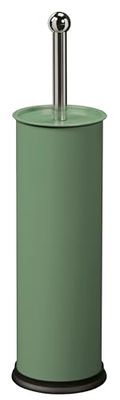ROSSIGNOL Toilet Brush Holder, Shiny stainless steel, Pistachio Green, One Size