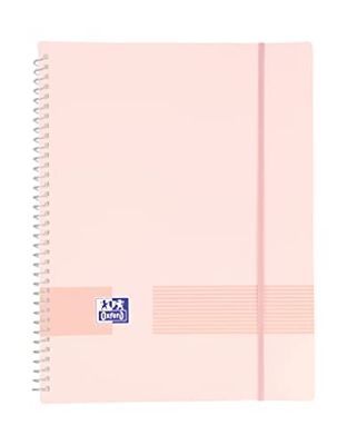 Oxford Live & Go, cartellina in plastica formato A4, 40 buste trasparenti, rosa